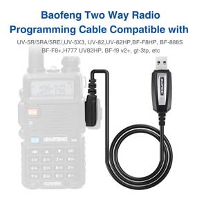 img 1 attached to 📻 Baofeng UV-5R BF-F8HP GT-3TP BF-R3 BF-888S BF-82HP UV-9S USB Programming Cable - CH340 Chip, Handheld Ham Radio Transceiver, Driver CD Included (Black)