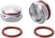 🔌 2pack kettle plug 20.8mm compression 304 stainless steel - ideal homebrew kettle plug for 20.8mm hole: fits 1/2" npt/nps/bsp - beer hardware essential logo