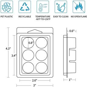 img 3 attached to Aufisi 100 Packs Wax Melt Clamshells Molds - Square & Round: Clear Plastic Tray for Wickless & Soap Wax Melt Candles