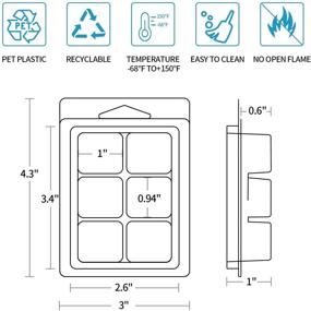 img 2 attached to Aufisi 100 Packs Wax Melt Clamshells Molds - Square & Round: Clear Plastic Tray for Wickless & Soap Wax Melt Candles