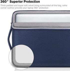 img 2 attached to 💻 Voova Laptop Sleeve Case 11-12 Inch, 360° Protective Computer Cover Carry Bag Compatible with Acer Chromebook R11, MacBook Air 11, Surface Pro X 7 6, Surface Laptop Go 12.4, HP Asus Notebook, Blue - Enhanced SEO