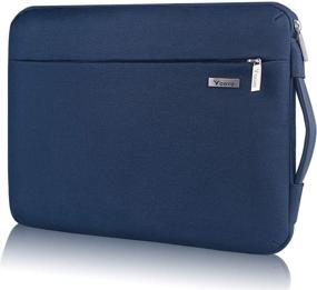 img 4 attached to 💻 Voova Laptop Sleeve Case 11-12 Inch, 360° Protective Computer Cover Carry Bag Compatible with Acer Chromebook R11, MacBook Air 11, Surface Pro X 7 6, Surface Laptop Go 12.4, HP Asus Notebook, Blue - Enhanced SEO