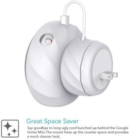 img 1 attached to 🔌 Держатель для монтажа на стену для динамика Google Home Mini от KIWI design (1-го поколения) - чехол для аксессуаров, экономящий пространство (2 шт., серый/черный)