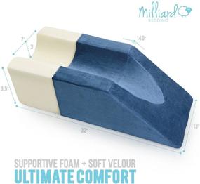 img 1 attached to 🛏️ Milliard Leg Elevation Cushion with Washable Cover - Supportive Pillow for Surgery, Injury, Knee Replacement, Rest and Recovery