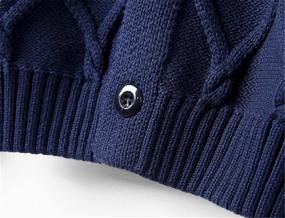 img 1 attached to 👦 Boys' Chunky Cardigan Sweater with Toddler-size Sleeves - Clothing and Sweaters