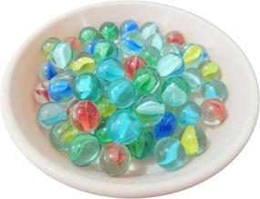 img 2 attached to Vibrant Set of MANSHU Marbles in Various Colors: Enhance Your Game and Decor