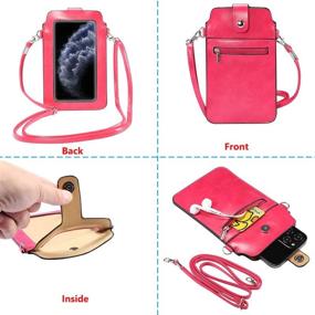 img 3 attached to 👜 Compact Crossbody Phone Bag for Women: Touch Screen Wallet Purse for iPhone 12 Pro Max, Samsung Note20 ultra, S21 FE, S21+