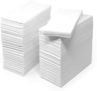 🌟 soft and absorbent, 200-pack of premium white napkins - multipurpose for bathroom, dinner & all occasions - disposable hand towels, linen-feel guest towels, paper napkins logo