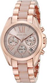 img 4 attached to 🕒 Стильные и изысканные: женские часы Michael Kors Bradshaw с розовым оттенком MK6066