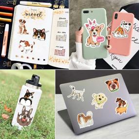 img 3 attached to 🌟 50Pcs QTL Puppy Stickers: Vinyl Dog Stickers for Water Bottles, Laptops & More - Cute, Waterproof Stickers for Kid & Teen Girls