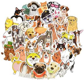 img 4 attached to 🌟 50Pcs QTL Puppy Stickers: Vinyl Dog Stickers for Water Bottles, Laptops & More - Cute, Waterproof Stickers for Kid & Teen Girls