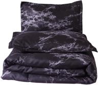 набор постельного белья ntbed black marble: стильный 3-х предметный комплект для королевской кровати с абстрактным искусством и мягкой микрофиброй - идеально подходит для мужчин, женщин, подростков и детей. логотип