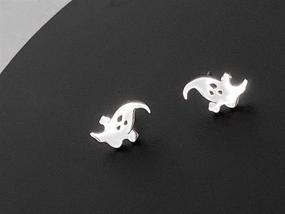 img 1 attached to 👻 Small Ghost Stud Earrings: Stainless Steel Hypoallergenic Jewelry for Women, Girls - Perfect for Halloween, Birthdays, and Cosplay Parties!