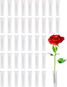 img 4 attached to Enhance your Floral Arrangements with Hyamass 40pcs Clear Plastic Flower Water Tubes