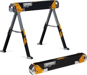 img 3 attached to ToughBuilt Folding Sawhorse - Sturdy, Lightweight, Heavy-Duty Steel - Adjustable up to 4x4 Size - 1300 LB Capacity - (TB-C700) - 2 Pack