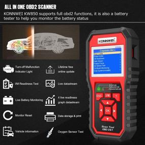 img 3 attached to 🔧 Enhanced KONNWEI KW850 OBD2 Scanner - Professional Auto Code Reader for OBD II Cars After 1996 - Diagnostic Tool to Check Engine Light and Perform Scans (Original)