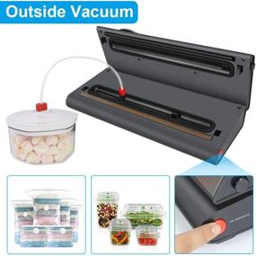 img 2 attached to 🔒 80Kpa Vacuum Sealer Machine for Food with Food Scale & Stainless Steel Plate - LCD Display, Dry & Moist Food Modes - Automatic Vacuum Air Sealing System For Food Saver