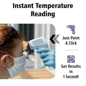 img 2 attached to 🌡️ Ultra Fast No Contact Digital Infrared Thermometer - Forehead Thermometer for Babies and Adults - Tri-Color Indicators for Fever, Moderate and Normal Temperatures - Memory Function