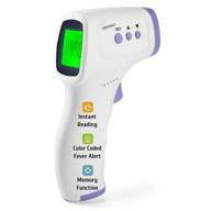 🌡️ ultra fast no contact digital infrared thermometer - forehead thermometer for babies and adults - tri-color indicators for fever, moderate and normal temperatures - memory function logo