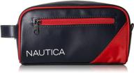 nautica men's top zip travel kit toiletry bag organizer: the perfect travel essential for men logo