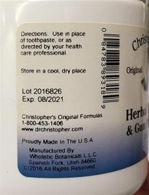 img 2 attached to 🦷 Christopher's Original Formulas Herbal Dental Powder for Teeth and Gums