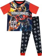 🤖 transformers boys' bumblebee optimus prime pajamas - size 4 to 10: comfortable and eye-catching sleepwear logo