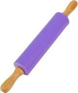 🍥 koogel 12 inch silicone rolling pin: purple, non-stick, ideal for home kitchen cake baking logo