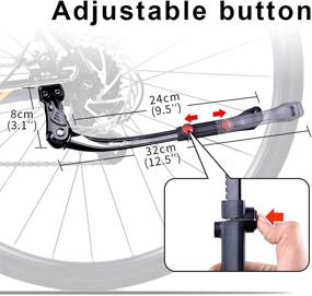 img 1 attached to 🚲 Premium Aluminum Alloy Rear Side Kickstand for 24-29" Mountain Bike/Road Bike/MTB - Upgrade Your Ride!