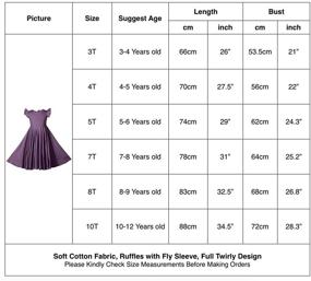 img 2 attached to Stylish Candy-Colored Girls Ruffles Dress: Fly Sleeves, Twirly Skater Design for a Perfect Party Look