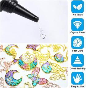 img 2 attached to 🔮 Crystal Clear Hard Type UV Resin Glue: Ultraviolet Curing Epoxy Resin for DIY Jewelry Making, Craft Decoration. Hard Transparent Glue for Solar Cure, Sunlight Activated Resin Casting & Coating. 200g/7.06oz