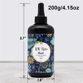 img 3 attached to 🔮 Crystal Clear Hard Type UV Resin Glue: Ultraviolet Curing Epoxy Resin for DIY Jewelry Making, Craft Decoration. Hard Transparent Glue for Solar Cure, Sunlight Activated Resin Casting & Coating. 200g/7.06oz