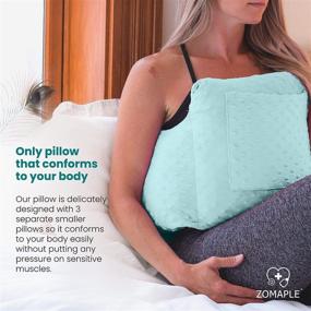 img 1 attached to 🌸 Mastectomy Recovery Pillow: Post-Surgery Healing Support for Breast Cancer Patients - Ideal for Port Pacemakers, C-Sections, and Heart Surgeries - Lumpectomy Chest Protector Pillow in Soothing Aqua Blue