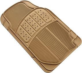 img 3 attached to 🚗 Beige 3-Piece Flexible Rubber Car Floor Mat - Amazon Basics, Improved for SEO