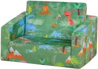 sofa chair velvet childrens green logo