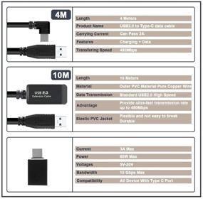 img 3 attached to 🔌 Улучшенный (1+1) Ermorgen Total 14M USB 2.0 кабель для Quest 2 и Quest - 10M продление с реле-усилителем, 4M USB C кабель, + бонусный адаптер A to C