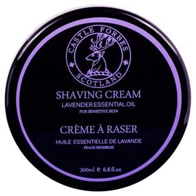 img 1 attached to Castle Forbes Lavender Oil Shaving Cream: A Luxurious 6.8 oz. Grooming Essential