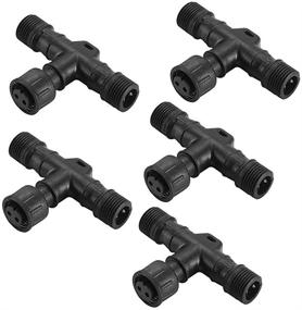 img 4 attached to FVTLED Replacement 2Pin T-Connector Waterproof Kit (5pcs) for Single Color LED Deck Light – Pack of 5
