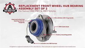 img 1 attached to 🔧 Сборка передней ступицы подшипника колеса Chevy Buick Cadillac Oldsmobile Pontiac, комплект из 2 штук - Impala Monte Carlo Century Grand Prix - Заменяет 513121 12429203 88964168 - Совместим с ABS