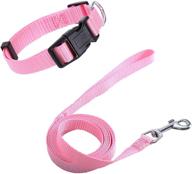 🐾 eaartchi adjustable nylon dog collar leash set with quick release buckle for dogs and cats - classic design for small, medium, and large breeds logo