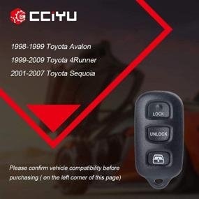 img 3 attached to 🔑 cciyu Keyless Entry Remote Flip Key 314.4MHZ for Toyota Avalon/4Runner/Sequoia - HYQ1512Y HYQ1512P HYQ12BBX HYQ12BAN - 89742-35021 89742-35050 89742-0C010-C