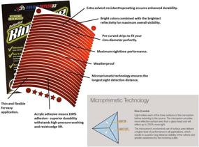 img 2 attached to 🔴 Кастомные Красные Отражающие Ленты customTAYLOR33: Высокая Интенсивность для Всех Транспортных Средств - Идеально подойдут для 17" Колес Спортивных Мотоциклов.