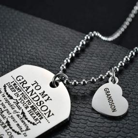 img 1 attached to Engraved Dog Tag Necklace - Meaningful Military Air Force Navy Coast Guard Gift for Grandson, Son - Perfect for Birthday and Graduation