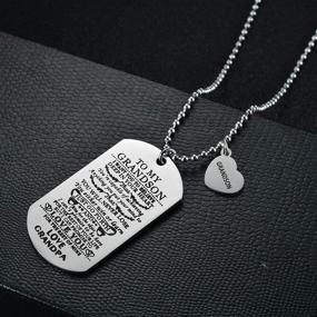 img 2 attached to Engraved Dog Tag Necklace - Meaningful Military Air Force Navy Coast Guard Gift for Grandson, Son - Perfect for Birthday and Graduation