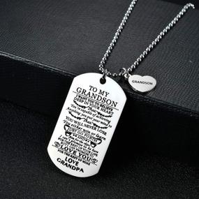 img 3 attached to Engraved Dog Tag Necklace - Meaningful Military Air Force Navy Coast Guard Gift for Grandson, Son - Perfect for Birthday and Graduation