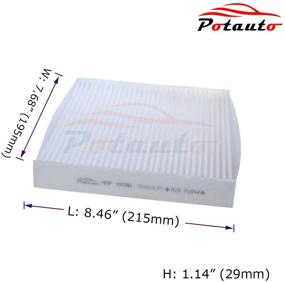 img 3 attached to 🚗 POTAUTO Hi-Performance CF10285 Car Cabin Air Filter: Replacement for JAGUAR, LAND ROVER, LEXUS, PONTIAC, SCION, SUBARU, TOYOTA - MAP 1008W