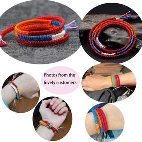 img 1 attached to 🌈 Yesui Kumihimo Bracelet: Small, Colorful Handcrafted Ribbon of Hair – A Lucky Charm for Japanese Comics Cosplay