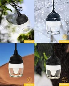 img 1 attached to 🌟 Premium 41ft Roollmantaker LED Outdoor String Lights for Stunning Warm White Ambience – Waterproof and Shatterproof Vintage Patio Lighting for Weddings!