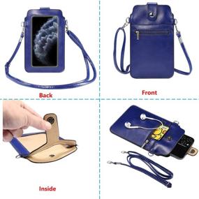 img 3 attached to 👜 Women's Small Crossbody Phone Bag with Touch Screen Wallet Purse for iPhone 12 Pro Max, Samsung Note20 Ultra, S21 FE, S21+
