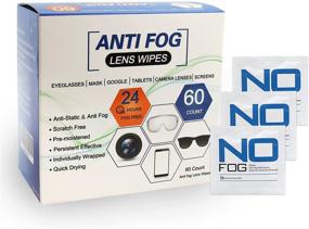 img 4 attached to 🌫️ Fog Away Lens Cleaning Wipes - 60 Counts Pre-Moistened Anti Fog Wipes for Glasses, Eyeglasses, Safety Goggles, Tablets, Computers, Phones, Cameras, Screens