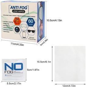 img 2 attached to 🌫️ Fog Away Lens Cleaning Wipes - 60 Counts Pre-Moistened Anti Fog Wipes for Glasses, Eyeglasses, Safety Goggles, Tablets, Computers, Phones, Cameras, Screens